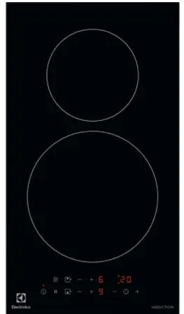 Plita incorporabila Electrolux LIT30230C, Inductie, 2 Zone de gatit, Power boost, Control Touch, 29 cm (Negru)