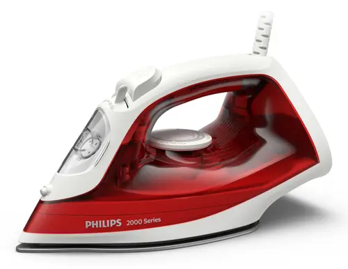 Fier de calcat Philips DST 2010/40, Talpa Antiaderenta, 2000 W, Debit de abur 25 g/min, Jet de abur 100 g (Rosu/Alb)