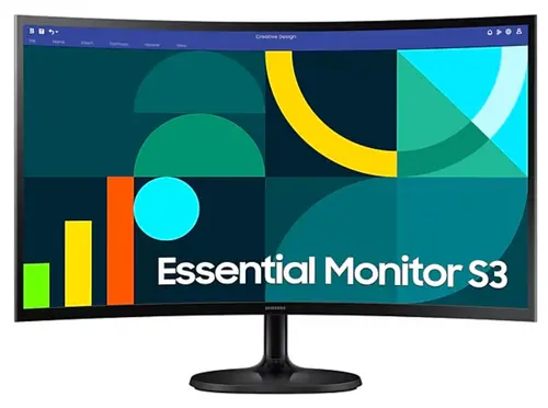 Monitor VA LED Samsung 27inch LS27D364GAUXEN, FulL HD (1920 x 1080), VGA, HDMI, Ecran curbat, 100 Hz, 4 ms (Negru)