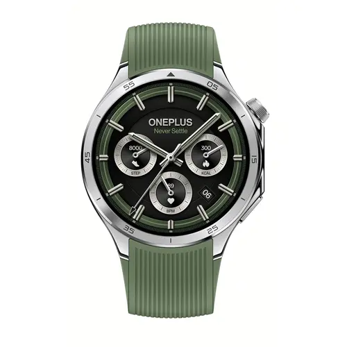 Smartwatch OnePlus Watch 3, Ecran LTPO AMOLED 1.5inch, Procesor Snapdragon W5, 32GB Flash, Bluetooth, NFC, Wi-Fi, IP68 5 ATM, Wear OS (Verde)