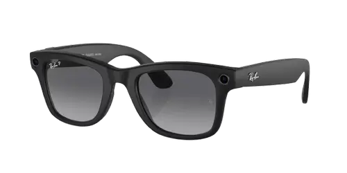 Ochelari de soare Smart Ray-ban META WAYFARER, Wi-Fi 6, Bluetooth, Aparat foto cu filmare, Asistent vocal, 32GB Flash, Rama mata, Lentile Grafit Polarizate (Negru)
