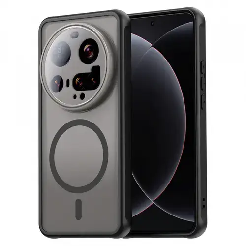 Husa MagSafe Techsuit HaloFrost II pentru Xiaomi 15 Ultra (Transparent/Negru)