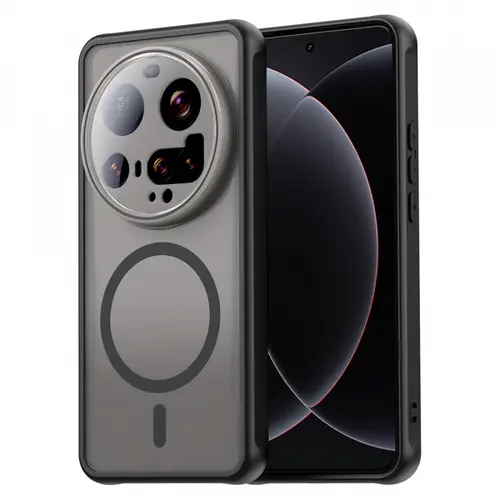 Husa MagSafe Techsuit HaloFrost II pentru Xiaomi 15 Ultra (Transparent/Negru)