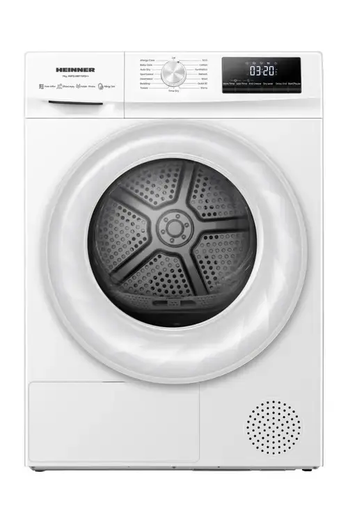 Uscator de rufe HEINNER HHPD-HMY70FD++, 7 kg, Clasa D, 15 programe, Display Digital, Suport incaltaminte (Alb)