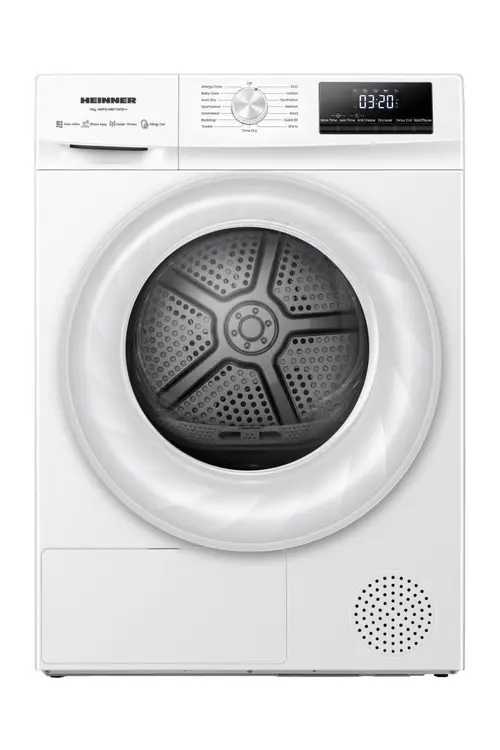 Uscator de rufe HEINNER HHPD-HMY70FD++, 7 kg, Clasa D, 15 programe, Display Digital, Suport incaltaminte (Alb)