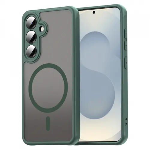 Husa MagSafe pentru Samsung Galaxy S24 S921, Techsuit, HaloFrost II, Verde