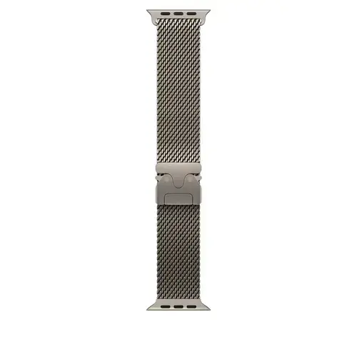 Curea Smartwatch Apple mghn4zm/a pentru Watch 49mm, Natural Titanium Milanese Loop, Small (Argintiu)