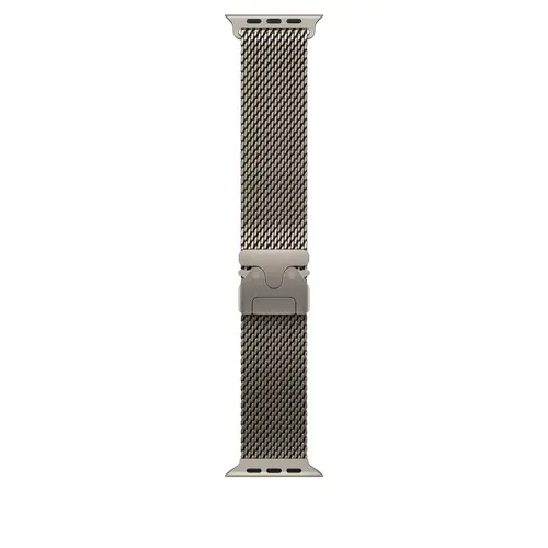 Curea Smartwatch Apple mghn4zm/a pentru Watch 49mm, Natural Titanium Milanese Loop, Small (Argintiu)