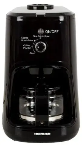 Cafetiera Heinner HCM-900RBK, 900 W, Rasnita incorporata, 0.6 L (Negru)