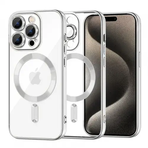 Husa MagSafe pentru Apple iPhone 15 Pro Max, Techsuit, Luxury Crystal