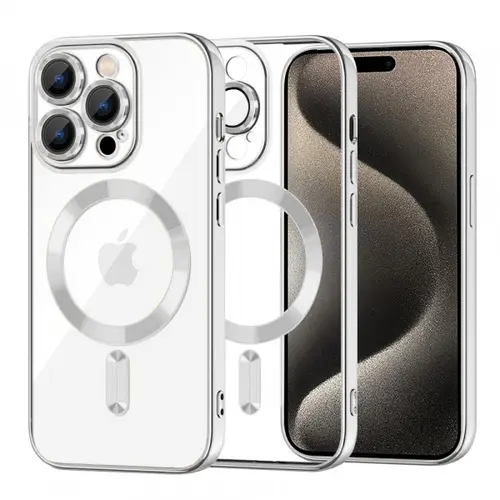 Husa MagSafe pentru Apple iPhone 15 Pro Max, Techsuit, Luxury Crystal