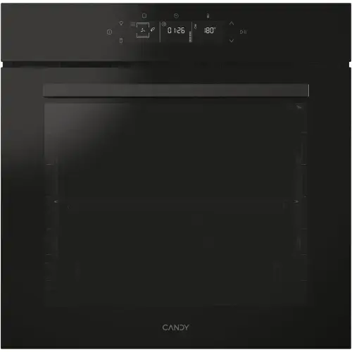Cuptor incorporabil Candy CA6 N5G3YTB, Electric, 78 l, Autocuratare pirolitica, Gril, Electronic control, Clasa A++ (Negru)