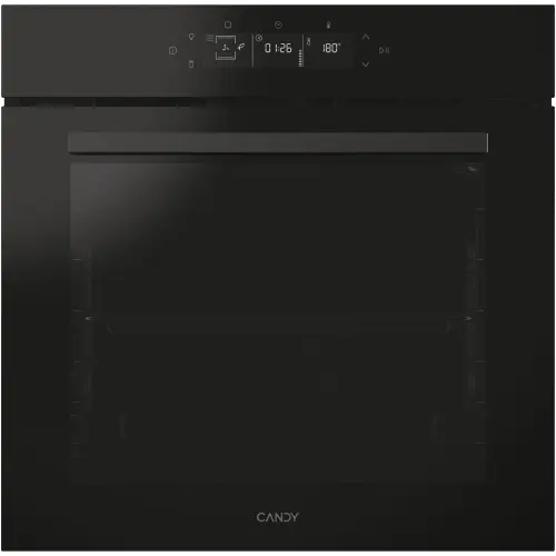 Cuptor incorporabil Candy CA6 N5G3YTB, Electric, 78 l, Autocuratare pirolitica, Gril, Electronic control, Clasa A++ (Negru)