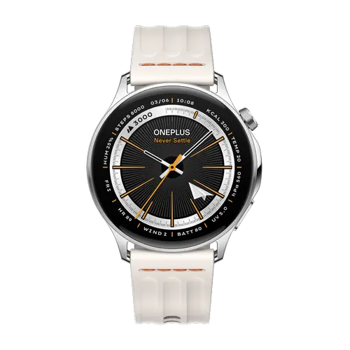 Smartwatch OnePlus Watch Lite, 45mm, Ecran AMOLED 2.5D 1.46inch, 4GB Flash, GPS, NFC, Monitorizare sanatate, 5ATM IP68 (Argintiu)