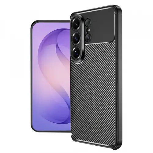Husa pentru Samsung Galaxy S26 Ultra, Techsuit, CarbonFiber, Neagra