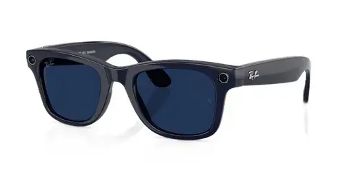 Ochelari Smart Ray-ban META Wayfarer Gen 2 RW4012 6628MF 53-22, Wi-Fi 6, Bluetooth, Aparat foto cu filmare, Asistent vocal, 32GB Flash, Lentile cu Tranzitie Transparent/Albastru (Negru)
