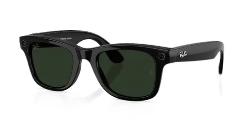 Ochelari Smart Ray-ban META Wayfarer Gen 2 RW4012 601/1M 50-22, Wi-Fi 6, Bluetooth, Aparat foto cu filmare, Asistent vocal, 32GB Flash, Lentile cu Tranzitie Transparent/Verde (Negru)