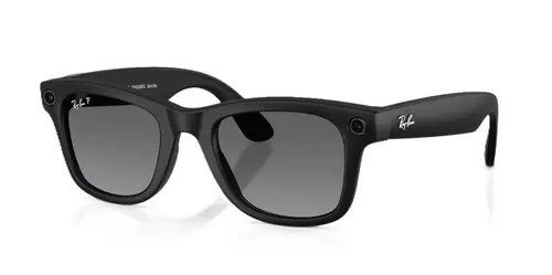 Ochelari Smart Ray-ban META Wayfarer Gen 2 RW4012 601ST3 53-22, Wi-Fi 6, Bluetooth, Aparat foto cu filmare, Asistent vocal, 32GB Flash, Lentile Gradient Polarizate Gri (Negru)