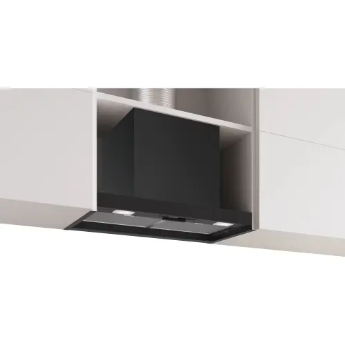 Hota incorporabila Bosch DBB63BC60, Putere de absorbtie 384 mc/h, Iluminare LED, Control mecanic, Clasa D, 60 cm (Negru)