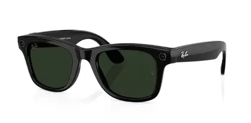 Ochelari Smart Ray-ban META Wayfarer Gen 2 RW4012 601/1M 53-22, Wi-Fi 6, Bluetooth, Aparat foto cu filmare, Asistent vocal, 32GB Flash, Lentile cu Tranzitie Transparent/Verde (Negru)