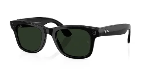 Ochelari Smart Ray-ban META Wayfarer Gen 2 RW4012 601/1M 53-22, Wi-Fi 6, Bluetooth, Aparat foto cu filmare, Asistent vocal, 32GB Flash, Lentile cu Tranzitie Transparent/Verde (Negru)
