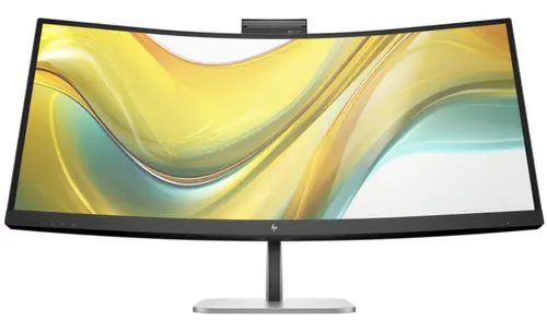 Monitor VA LED HP 534pm, WQHD (3440 x 1440), HDMI, DisplayPort, Ecran curbat, Boxe, Camera Web (Negru/Argintiu)
