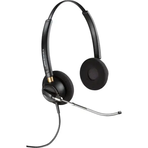 Casti cu fir Call Center Poly Plantronics EP 520V, 3.5mm, Stereo, VoiceTube +Quick Disconnect, Microfon (Negru)