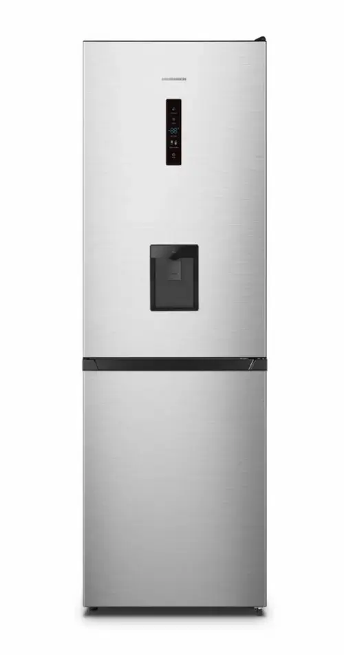 Combina frigorifica HEINNER HCNF-HS304XWDE++, 304 l, Clasa E, Full No Frost, Control LED Touch, Dozator de apa, Super Congelare, H 186 cm (Inox)