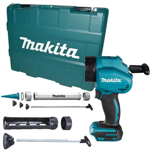 Pistol de lipit electric Makita DCG180 18V, 5000N, 5 viteze, set cu 2 adaptoare pentru tuburi 300ml si 600ml, cu LED, 404x108x281mm, fara baterie si incarcator