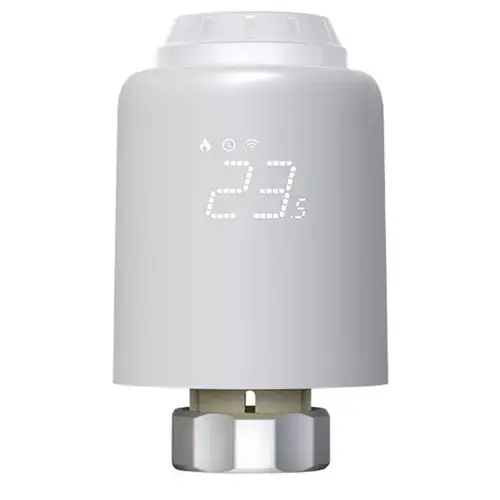 Cap Termostat Smart pentru calorifer Avatto TRV07 WiFi TUYA, Alb