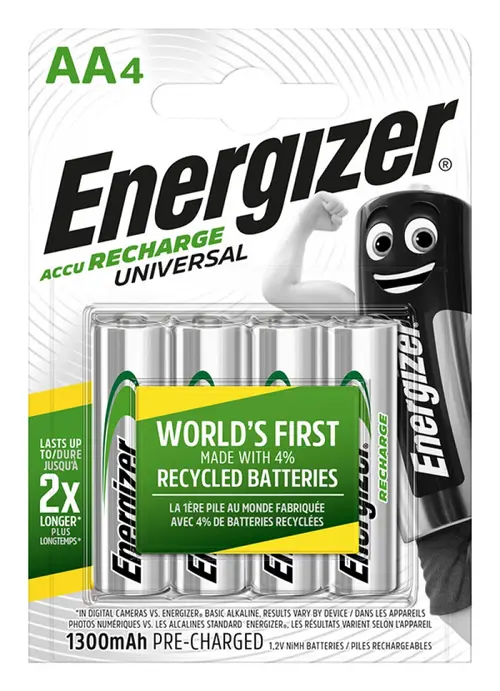 Baterii reincarcabile universale Energizer, AA, LR6, 1.2V, 1300mAh, 4 buc/set