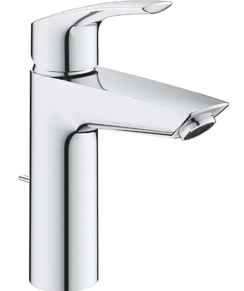 Baterie lavoar Grohe Eurosmart 23322003, 3/8'', marimea M, monocomanda, cartus ceramic, ventil cu tija, Crom