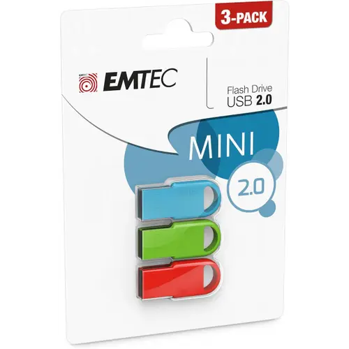 Stick USB  Emtec D250 Mini ECMMD16GD252P3, 16Gb, USB-A, Set 3 bucati