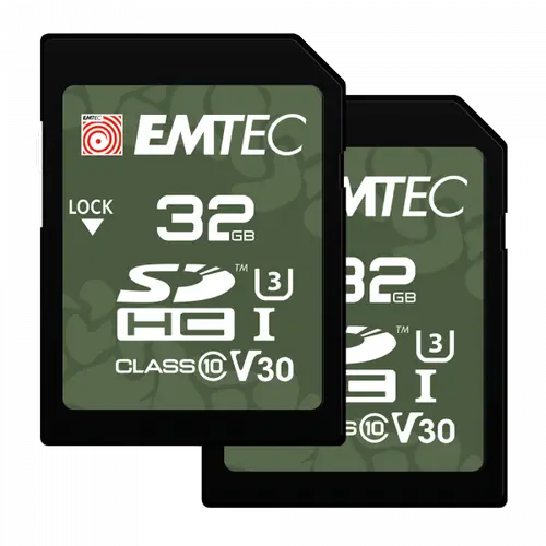 Card Memorie SDHC Emtec Rugged Outdoor, 32Gb, Clasa 10 / UHS-1 U3, Set 2 bucati