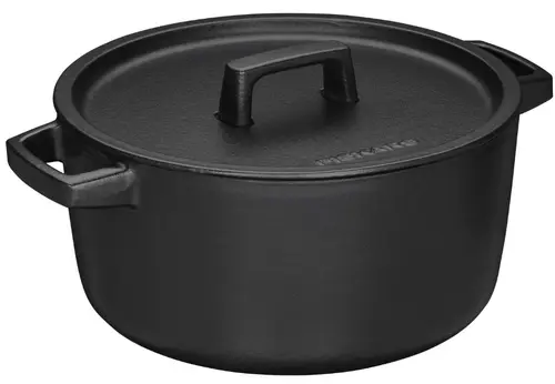 Cratita din fonta cu capac Fiskars Folken 1075698, 4L, Negru