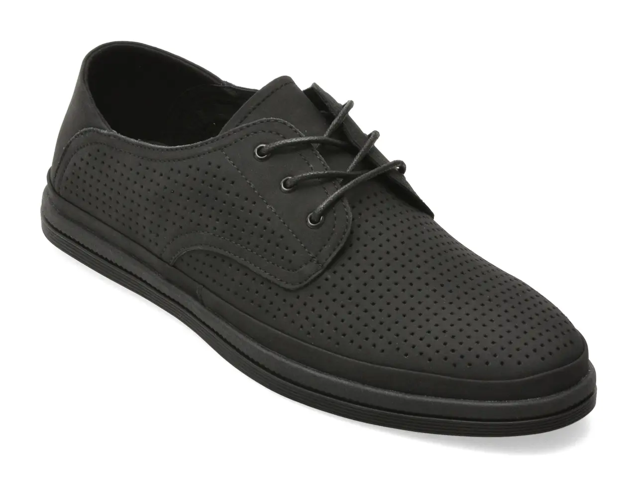 Pantofi OTTER negri, J260014, din piele naturala