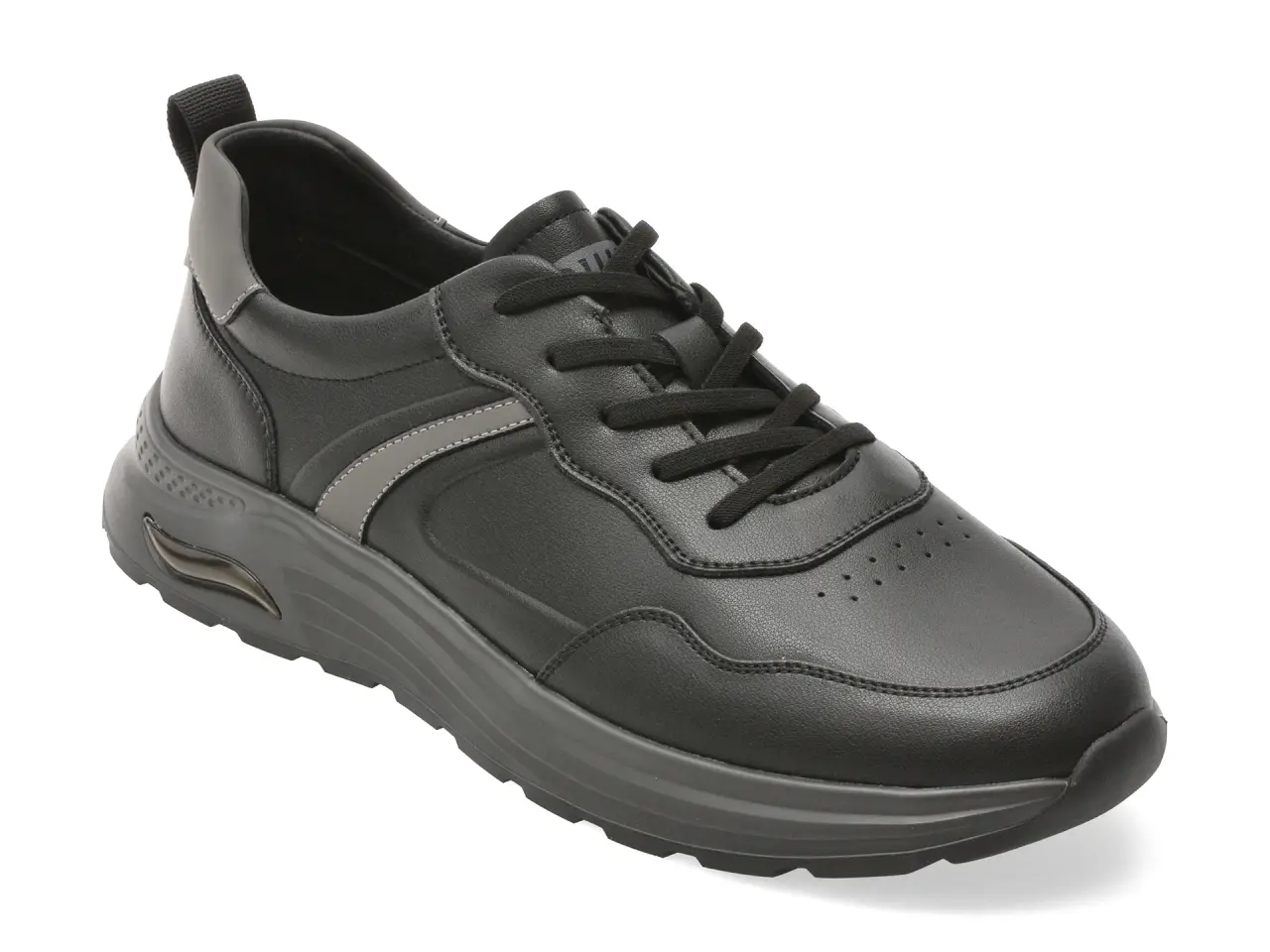 Pantofi sport OTTER negri, V260001, din piele naturala