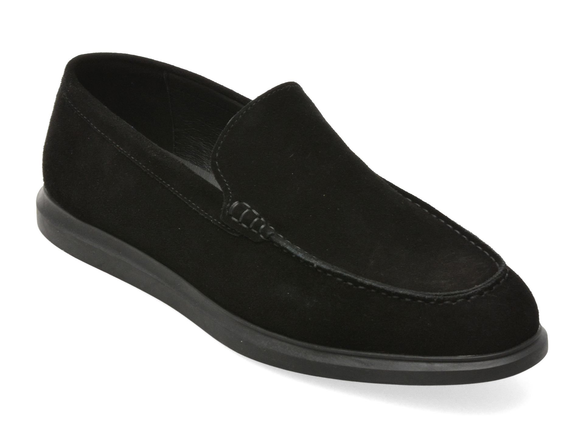 Mocasini OTTER negri, CJ60001, din piele intoarsa