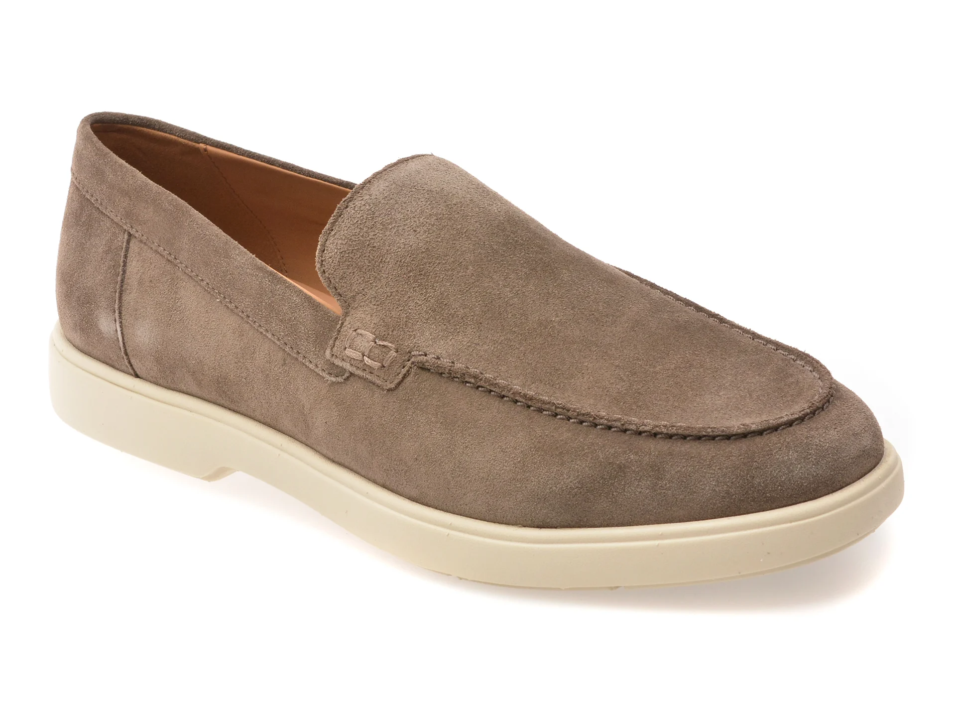 Mocasini GEOX gri, U55LAD, din piele intoarsa