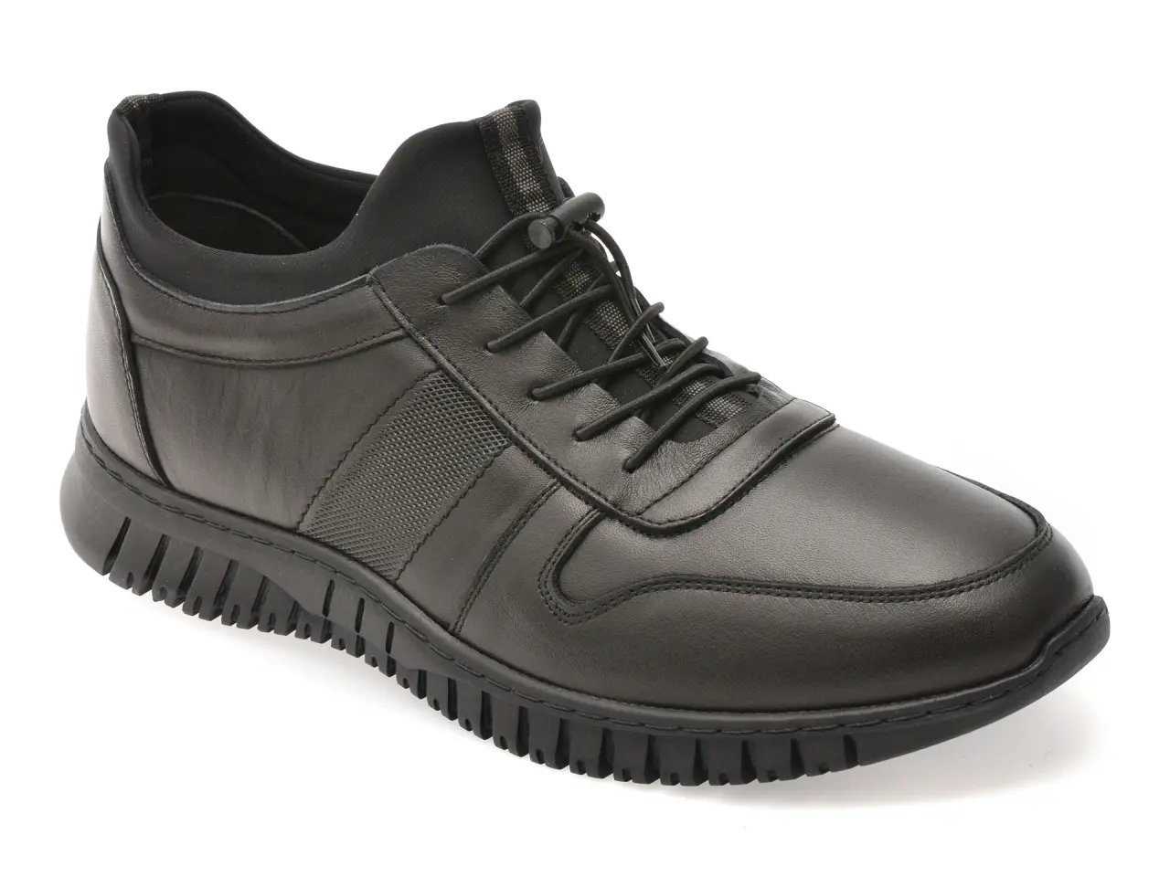 Pantofi sport BITE THE BULLET negri, RW1130, din piele naturala