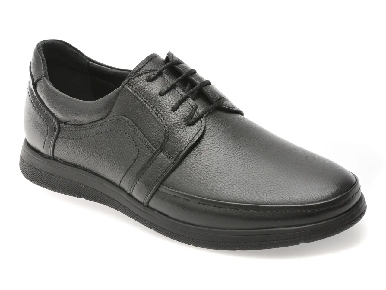 Pantofi BITE THE BULLET negri, BRL901, din piele naturala