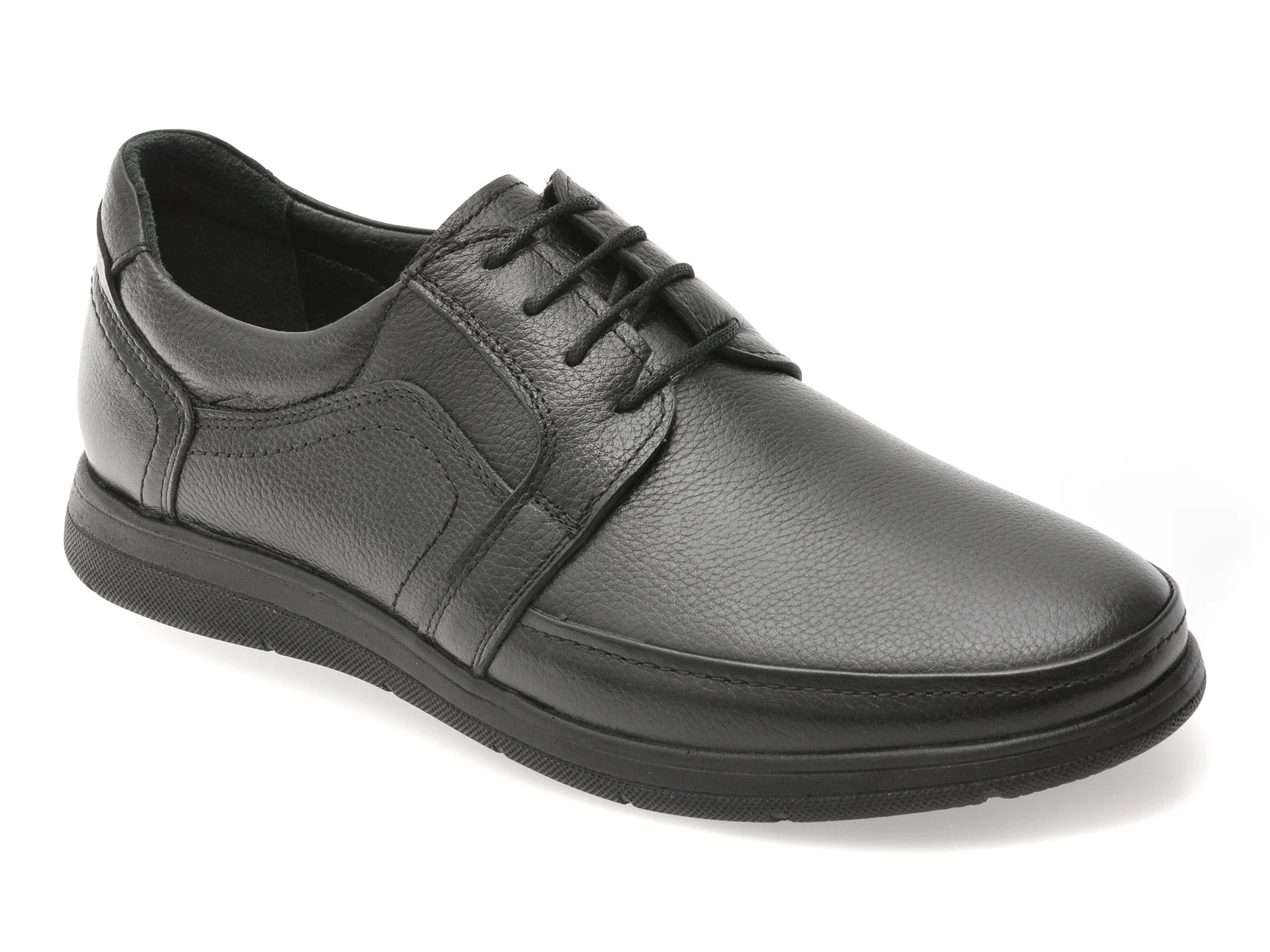 Pantofi BITE THE BULLET negri, BRL901, din piele naturala