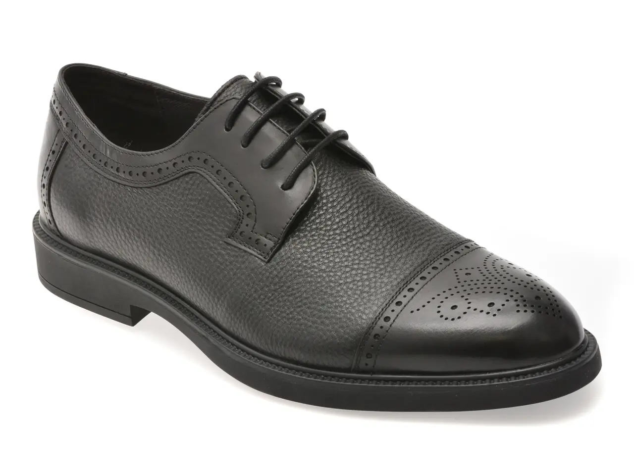 Pantofi eleganti OTTER negri, 30008, din piele naturala