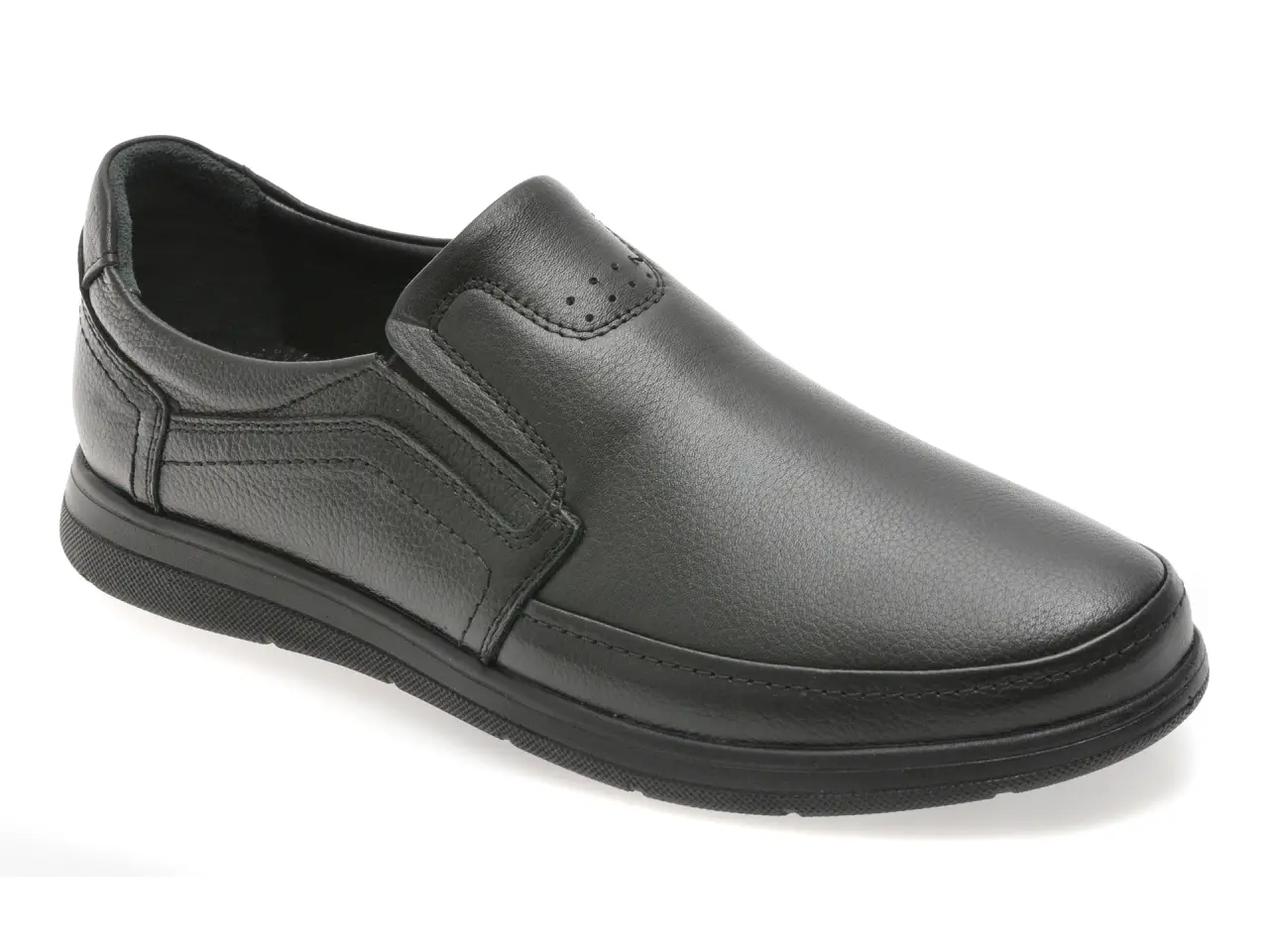 Pantofi BITE THE BULLET negri, BRL902, din piele naturala