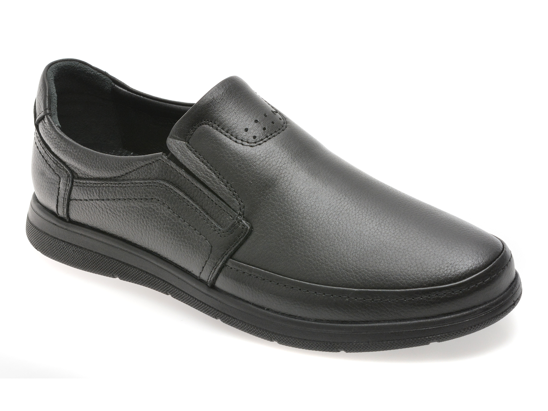 Pantofi BITE THE BULLET negri, BRL902, din piele naturala