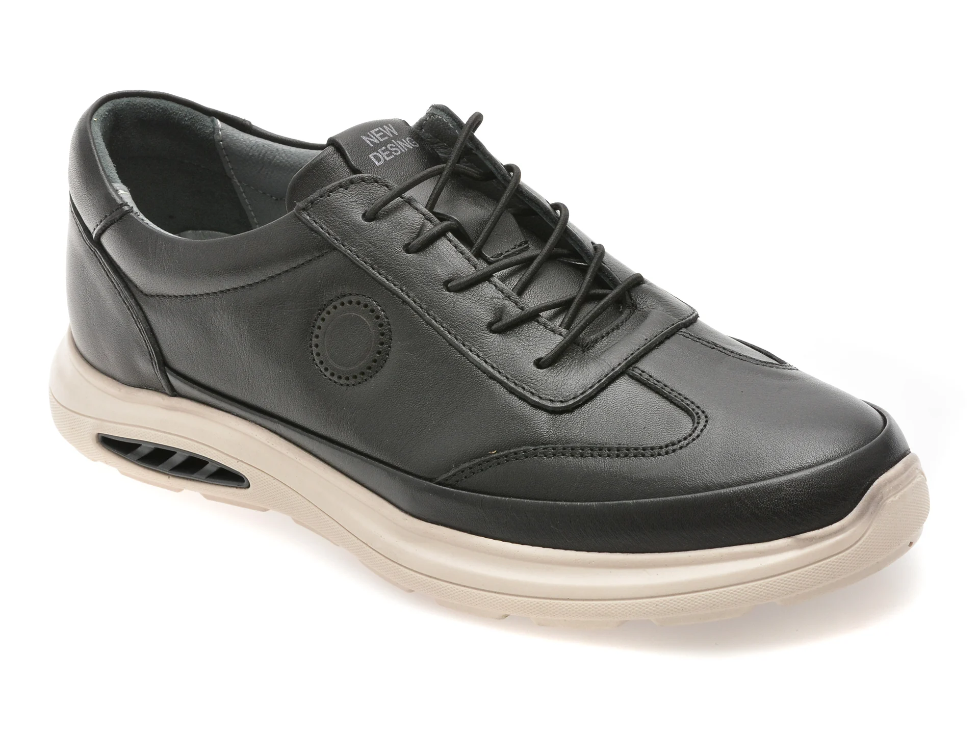 Pantofi sport BITE THE BULLET negri, FV310, din piele naturala