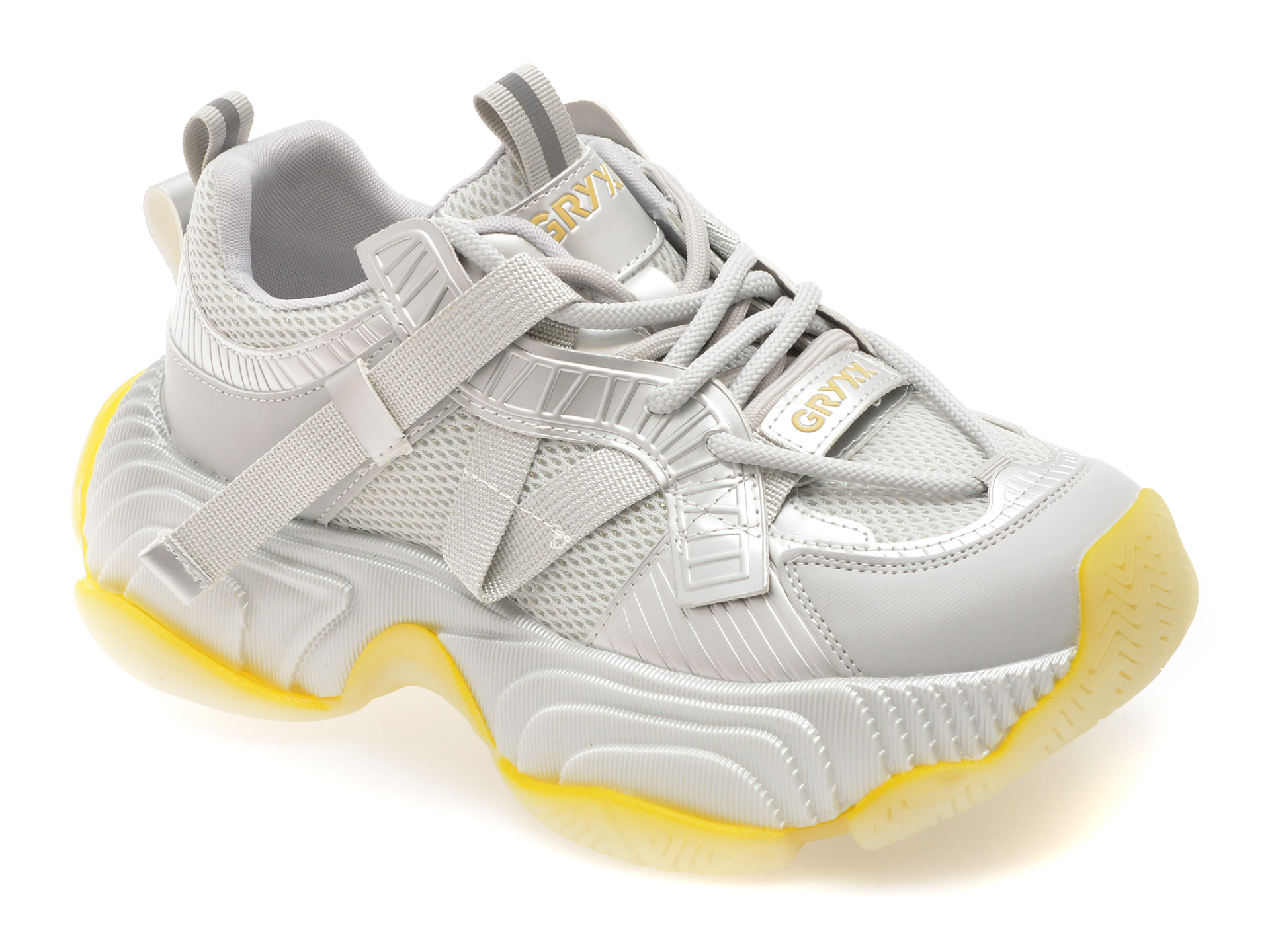 Pantofi sport GRYXX argintii, 82561, din material textil