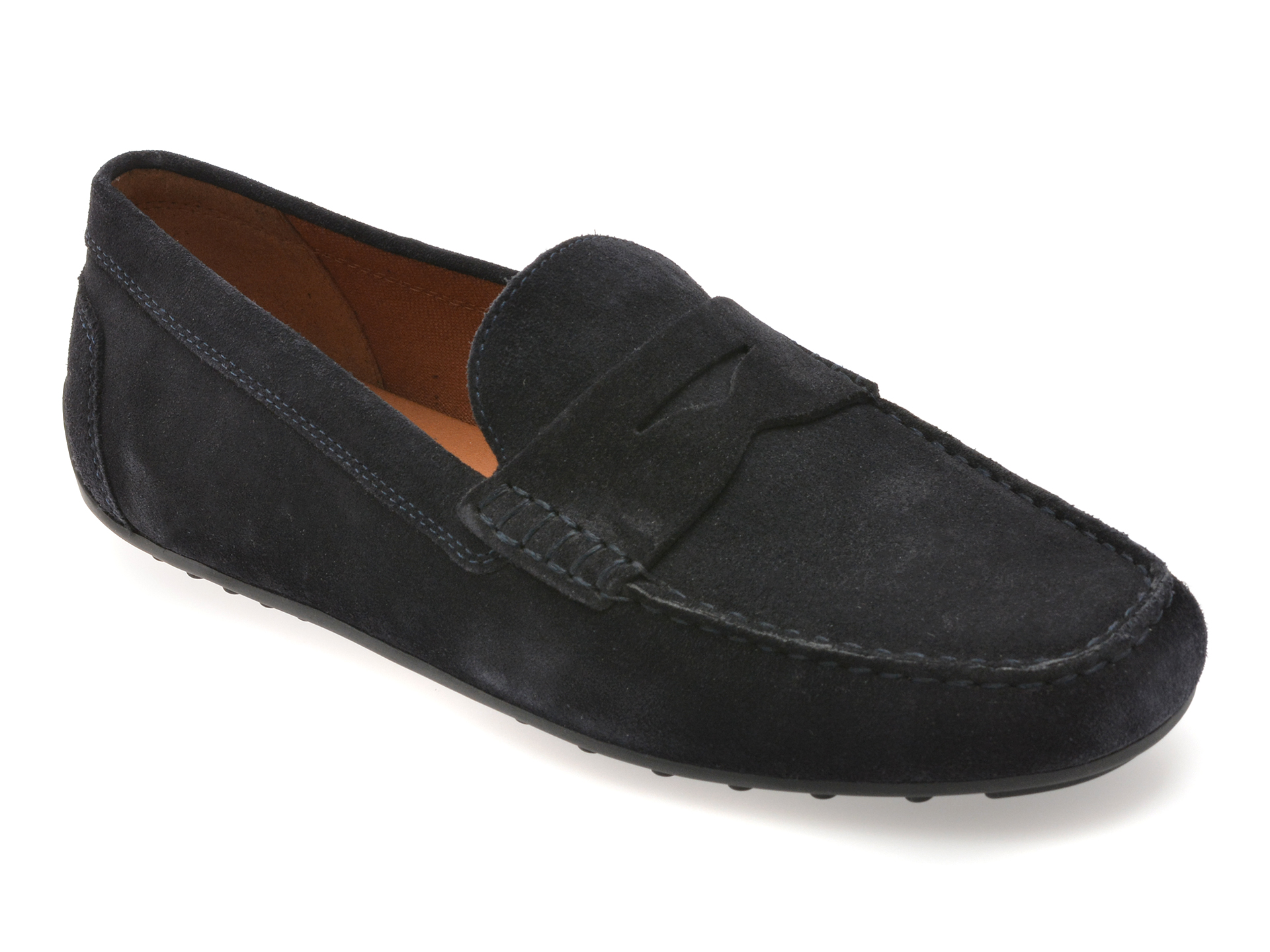 Mocasini GEOX bleumarin, U653KB, din piele intoarsa
