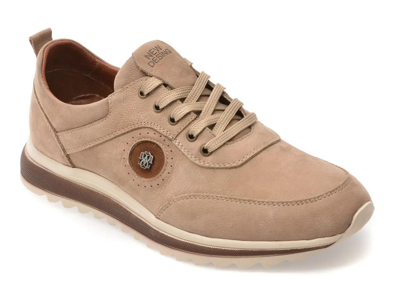 Pantofi sport BITE THE BULLET gri, FV076, din piele naturala
