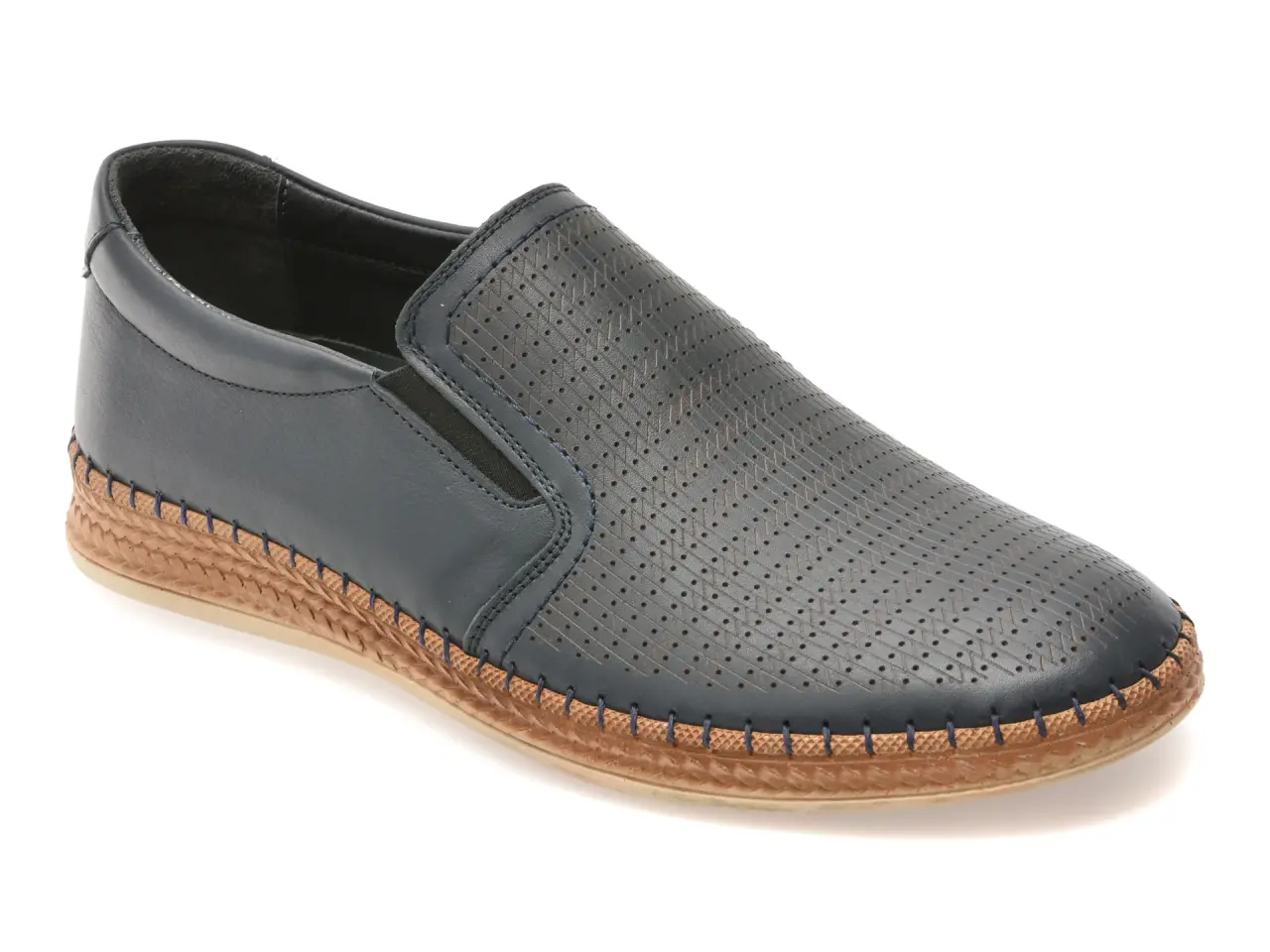 Pantofi BITE THE BULLET bleumarin, ALM7001, din piele naturala